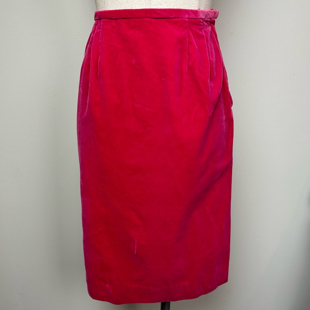 Vintage Koret Pink Velvet Skirt